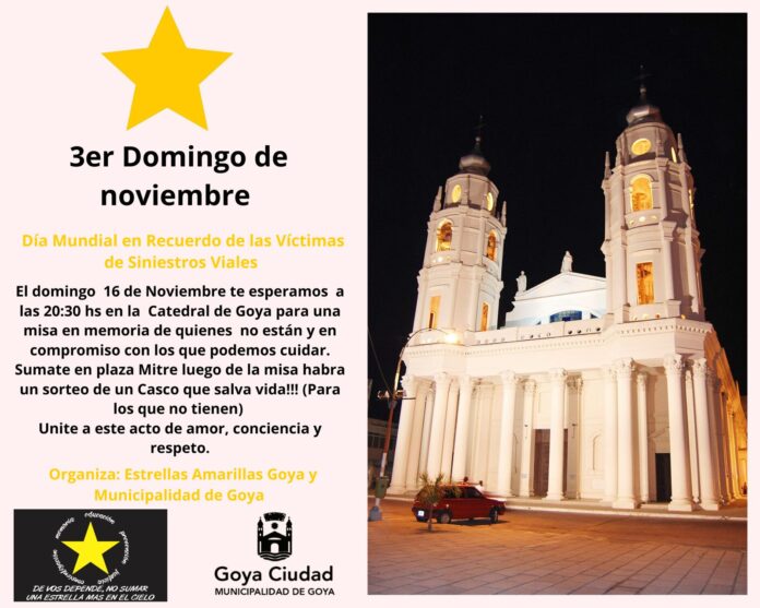 misa por los que murieron en accidentes