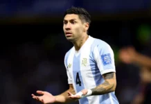 Gonzalo Montiel se lesionó y no podría jugar ante Austria