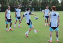 La Selección argentina se entrenó por última vez en Kansas y ya piensa en Inglaterra