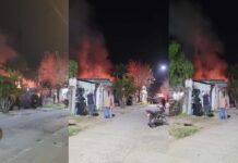 Incendio en chatarrería de la zona norte