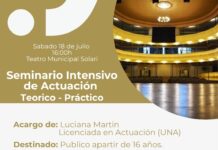 Seminario Intensivo de actuación en el Teatro Municipal Solari