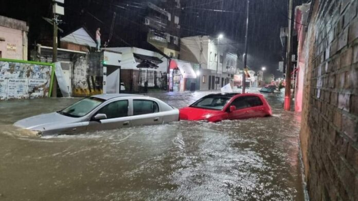calle inundada