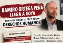 Ramiro Ortega Peña llega a Goya para presentar su libro sobre Derechos Humanos
